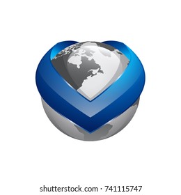 letter V logo 3D template, word icon