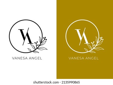 letter V, logo A, suitable for the company's initial symbol.