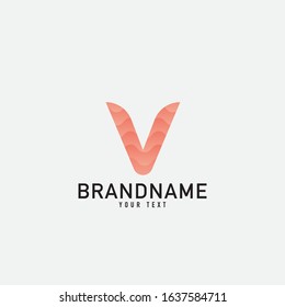 Letter V logo abstract. simple elegant design