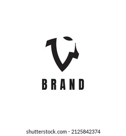 Letter V logo. Letter V Agent Logo Design Illustration.