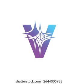 Letter V logo, V logo, AI logo set, modern and minimal design, tech-inspired, colorful icons and symbols, suitable for artificial intelligence, innovation, branding, startups, and digital identity.