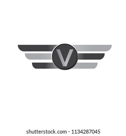 Letter V logo. Alphabet logotype vector design