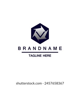 Letter V logo. Alphabet logotype vector design.
