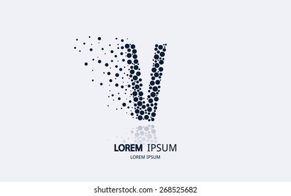 Buchstabe V Logo. Alphabet-Logo, Vektordesign.