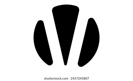 Letter V Logo, black isolated silhouette svg