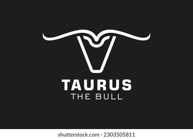 Letter V logo, Bull logo,head bull logo, monogram Logo Design Template