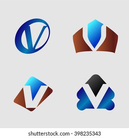 Letter V logo. Business logo vector illustration

