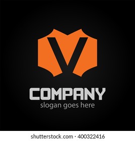 Letter V logo. Business logo vector illustration
