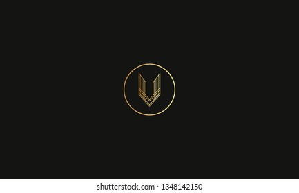 LETTER V LOGO WITH CIRCLE FRAME FOR LOGO DESIGN OR ILLUSTRATION USE