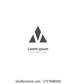 letter v logo concept with white background