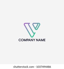 Letter V logo design