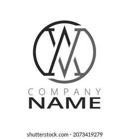 Diseño del logotipo de la letra A + V