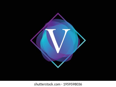 Letter v Logo design Abstract liquid shape vector template.
