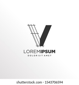 Letter V Logo Design Architecture Element Stock Vector (Royalty Free ...
