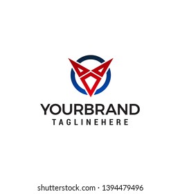 letter v logo design concept template vector