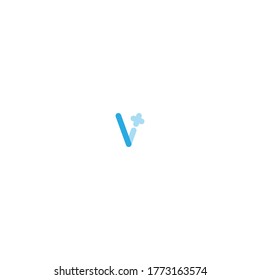 Ilustración de diseño de logotipo de carta V