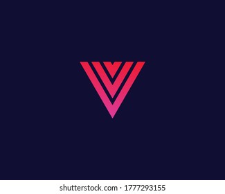 Logo-Design des Buchstaben V. kreatives monochromes Monogramm-Symbol. Universelles elegantes Vektorsymbol. Premium Business-Logo. Grafisches Alphabet-Symbol für Unternehmensidentität