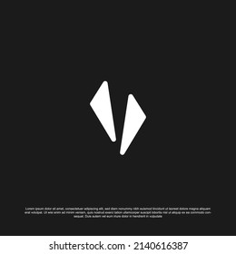 Logo-Design von Letter V. kreatives monochromes Monogramm-Symbol.