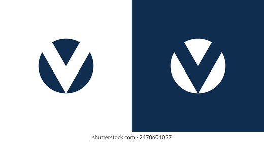 Letter V Logo Design mit kreativem Konzept. Premium Vektorgrafik