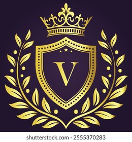 Letter V Logo Design, Creative Minimal VV Monogram. abstract vector logo monogram. V Flower logo Wedding logo. Elegant monogram. Illustration of wedding monogram with flower frame.
