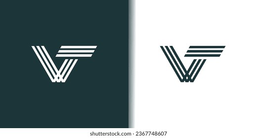 Letter V logo design element vector with modern concept