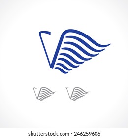 letter v. logo design element