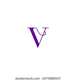 letter V logo design. feminine luxury logo design.
