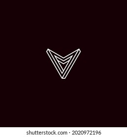The letter V logo design has a strong character! suitable for your building construction business