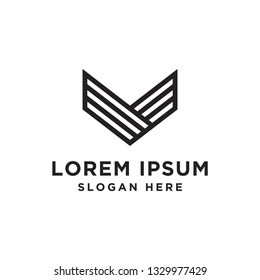 letter V logo design icon template