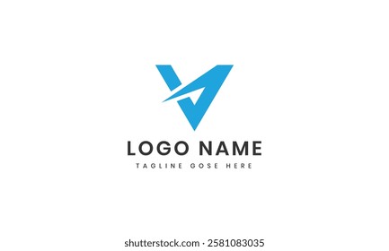 Letter v logo design icon