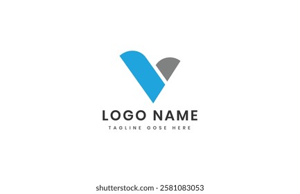 Letter v logo design icon