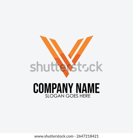 Letter V logo design ideal for startups