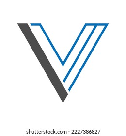 Letter V logo design illustration vector