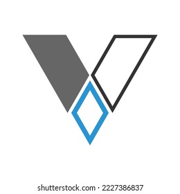 Letter V logo design illustration vector