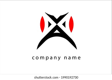 letter A and V logo design like a bee, vector graphic design