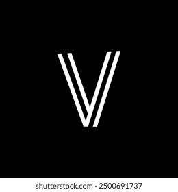 Letter V logo design in a moden geometric style