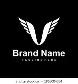 letter v logo design modern creative idea luxury