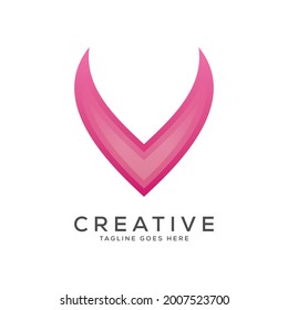 Letter V Logo Design Modern V Stock Vector