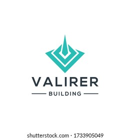 Letter V logo design. Simple and minimalist V logo.