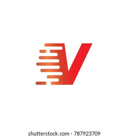 Letter V logo design simple concept fast design modern background white