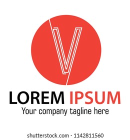 Letter v logo design template
