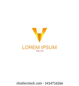 Letter V logo design template. elegant logo concept