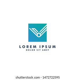 Letter V logo design template - vector