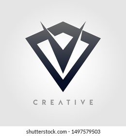 letter V logo design template. black Color digital creative sign. Universal vector icon. Digital Concepts and shield, security Icons.