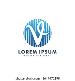 Letter V logo design template vector illustration
