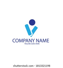 Letter V logo design template vector