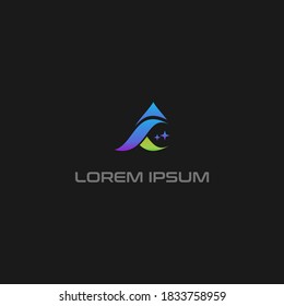 Design-Elemente des Letter-V-Logos, abstrakte Technologie 