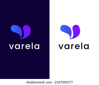 plantilla de diseño de logotipo de letra v