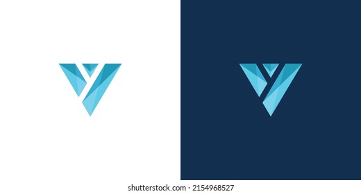 Letter v logo design template. Creative modern trendy v typography