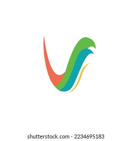 letter V logo design template